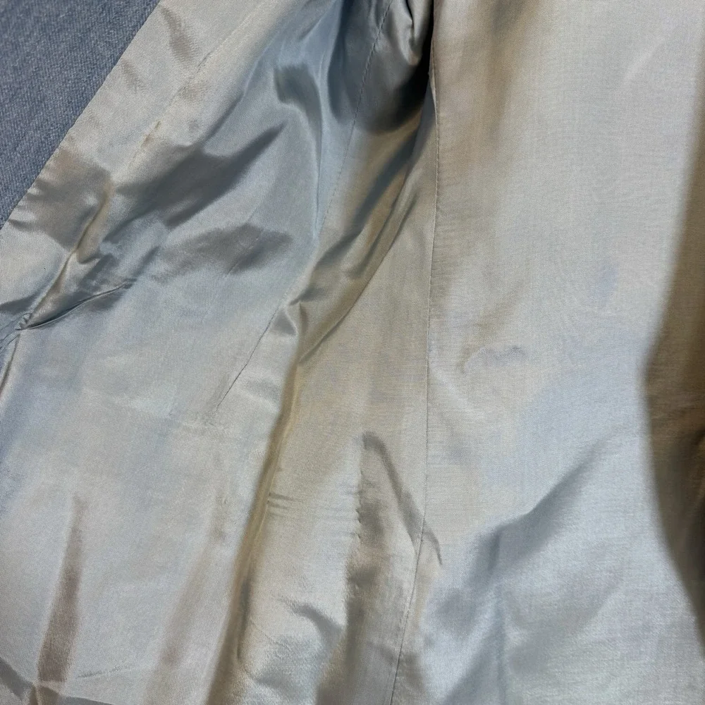 Tobias LA Men's VTG 70s Light Blue Denim Look Leisure Suit Three Piece Size 42 - Picture 8 of 16